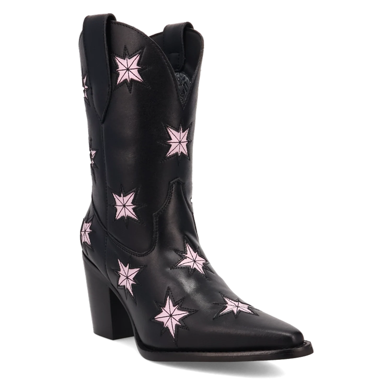 Dingo Starburst - Women's Leather Cowgirl Boots Black Regular
