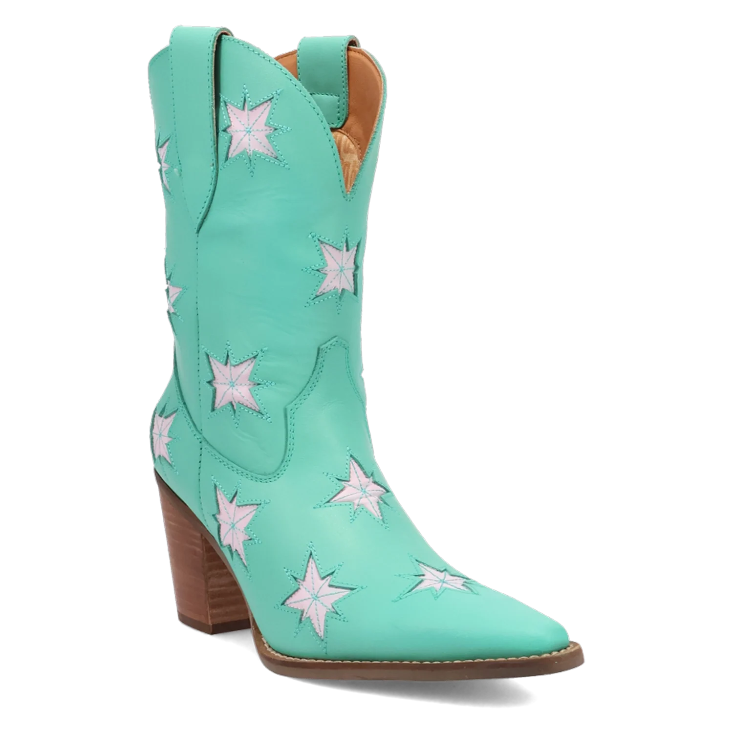 Dingo Starburst - Women's Leather Cowgirl Boots Green Regular