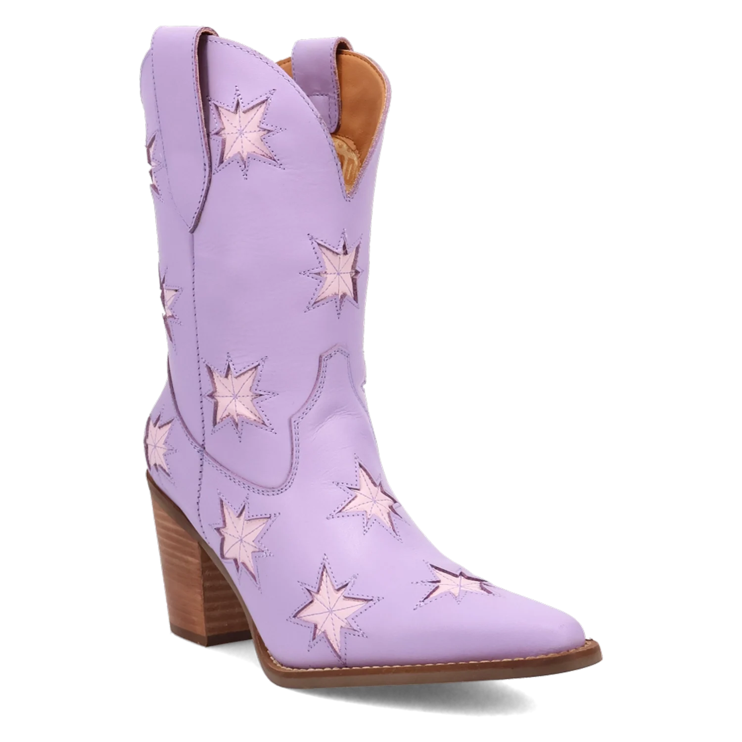 Dingo Starburst - Women's Leather Cowgirl Boots Lavender Regular