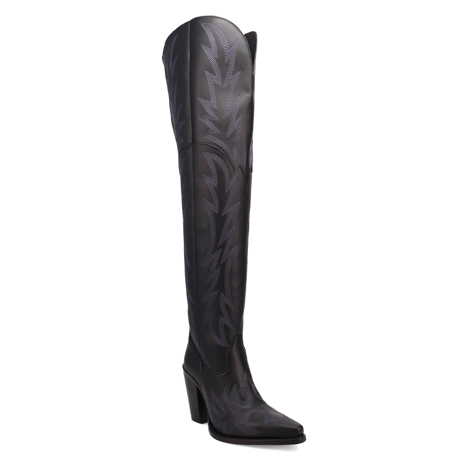 Dingo Diva - Women's Leather Cowgirl Boots Black Regular