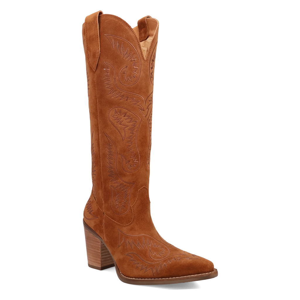Dingo Evita - Women's Leather Cowgirl Boots Camel Regular