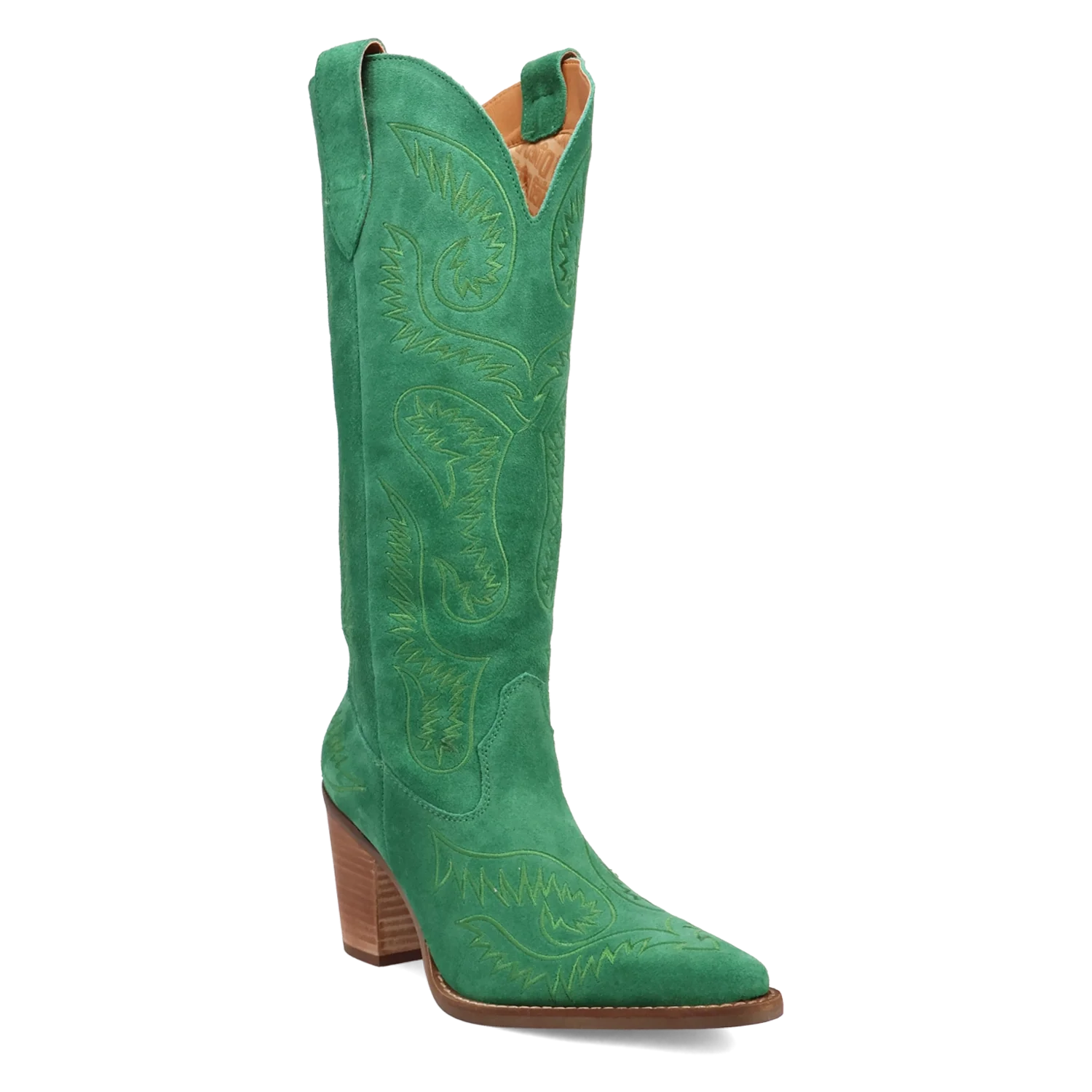 Dingo Evita - Women's Leather Cowgirl Boots Green Regular