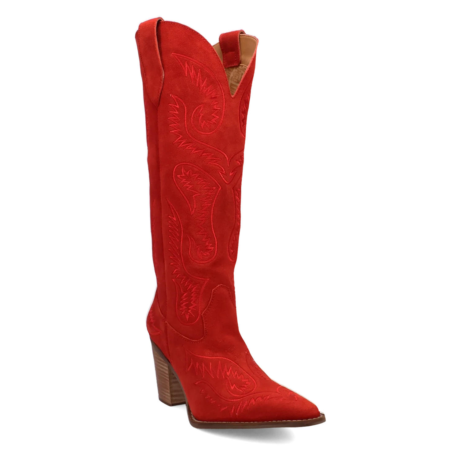 Dingo Evita - Women's Leather Cowgirl Boots Red Regular