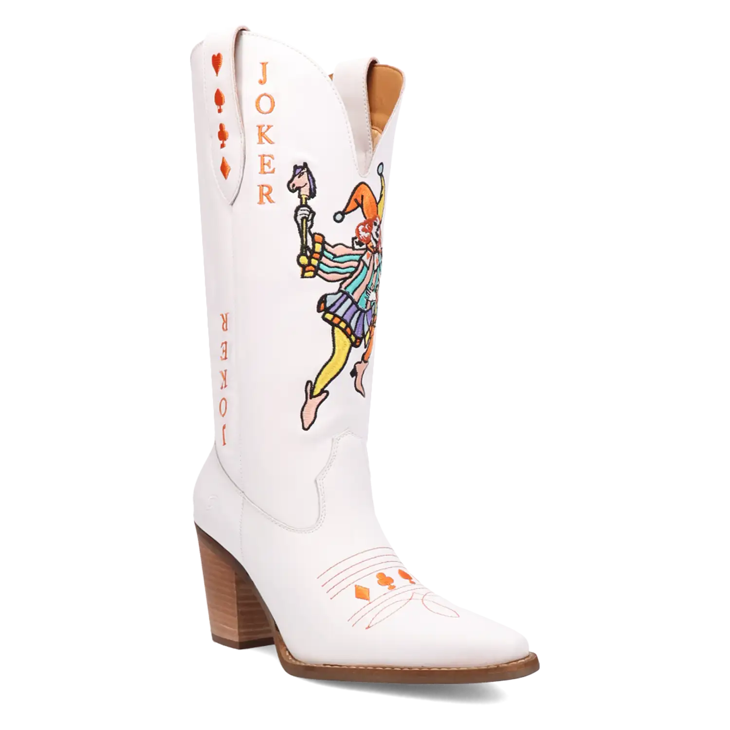Dingo Joker - Women's Leather Cowgirl Boots White Regular