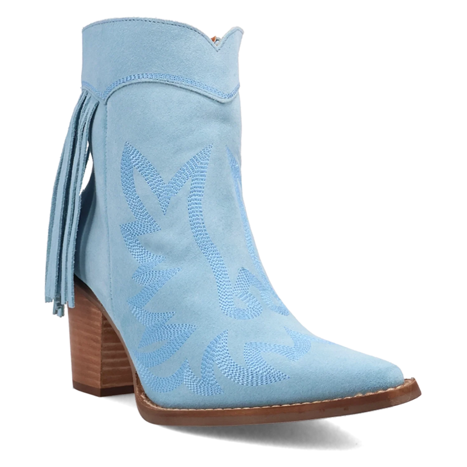 Dingo Wild Sage - Women's Suede Leather Booties Blue Regular