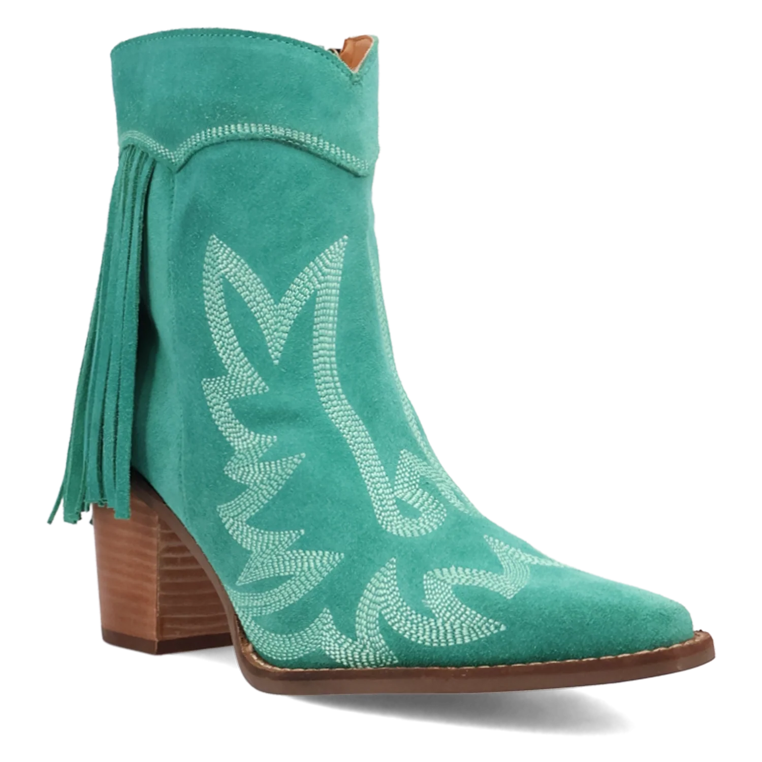 Dingo Wild Sage - Women's Suede Leather Booties Green Regular
