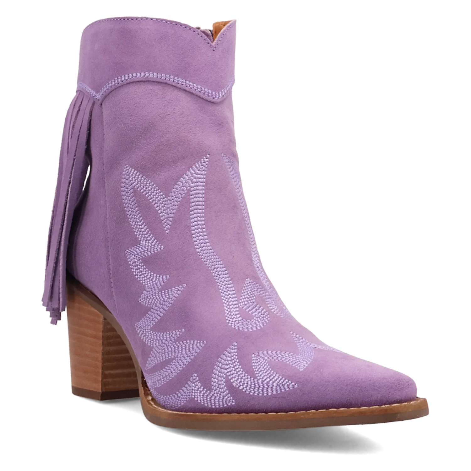 Dingo Wild Sage - Women's Suede Leather Booties Lavender Regular