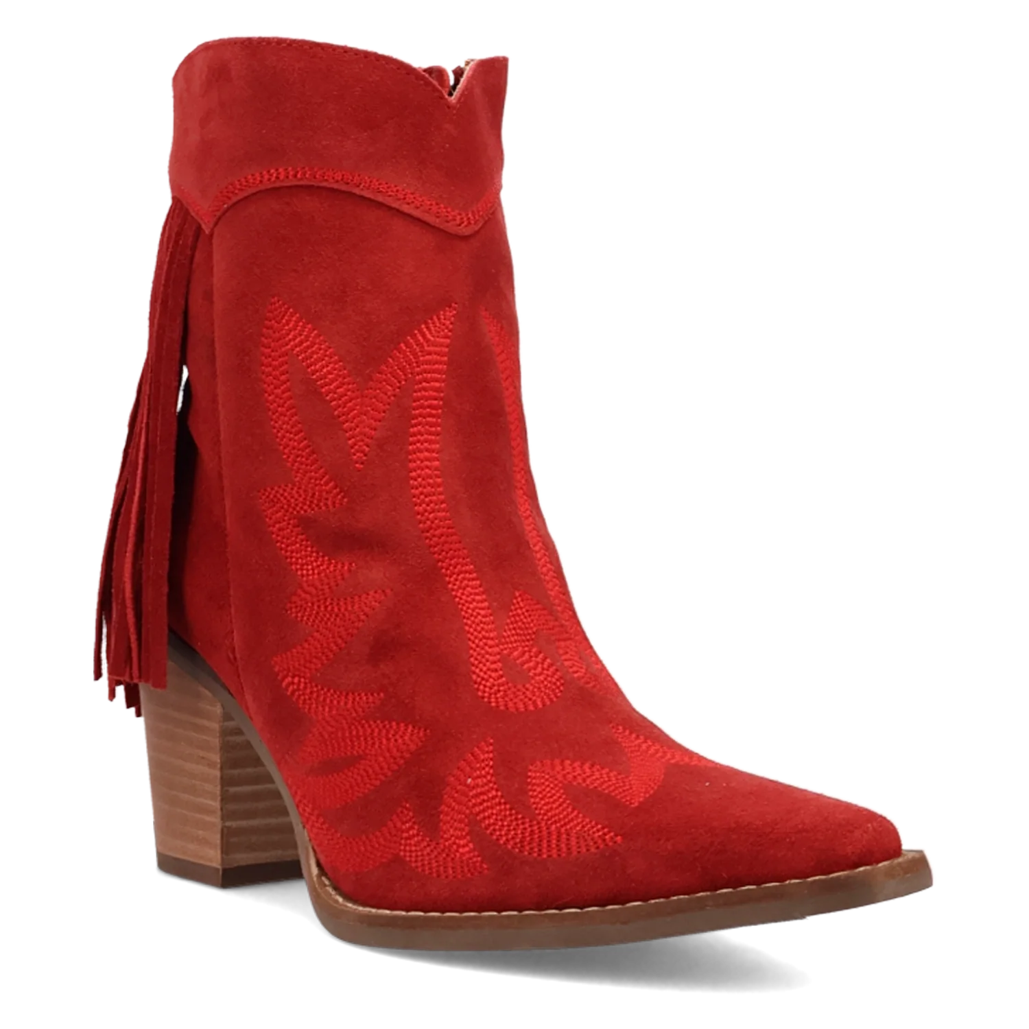 Dingo Wild Sage - Women's Suede Leather Booties Red Regular