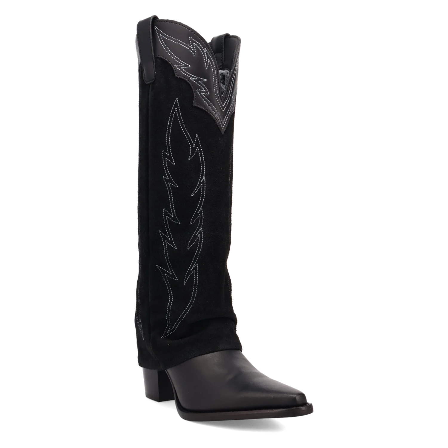 Dingo Wild Fire - Women's Leather Cowgirl Boots Black Regular