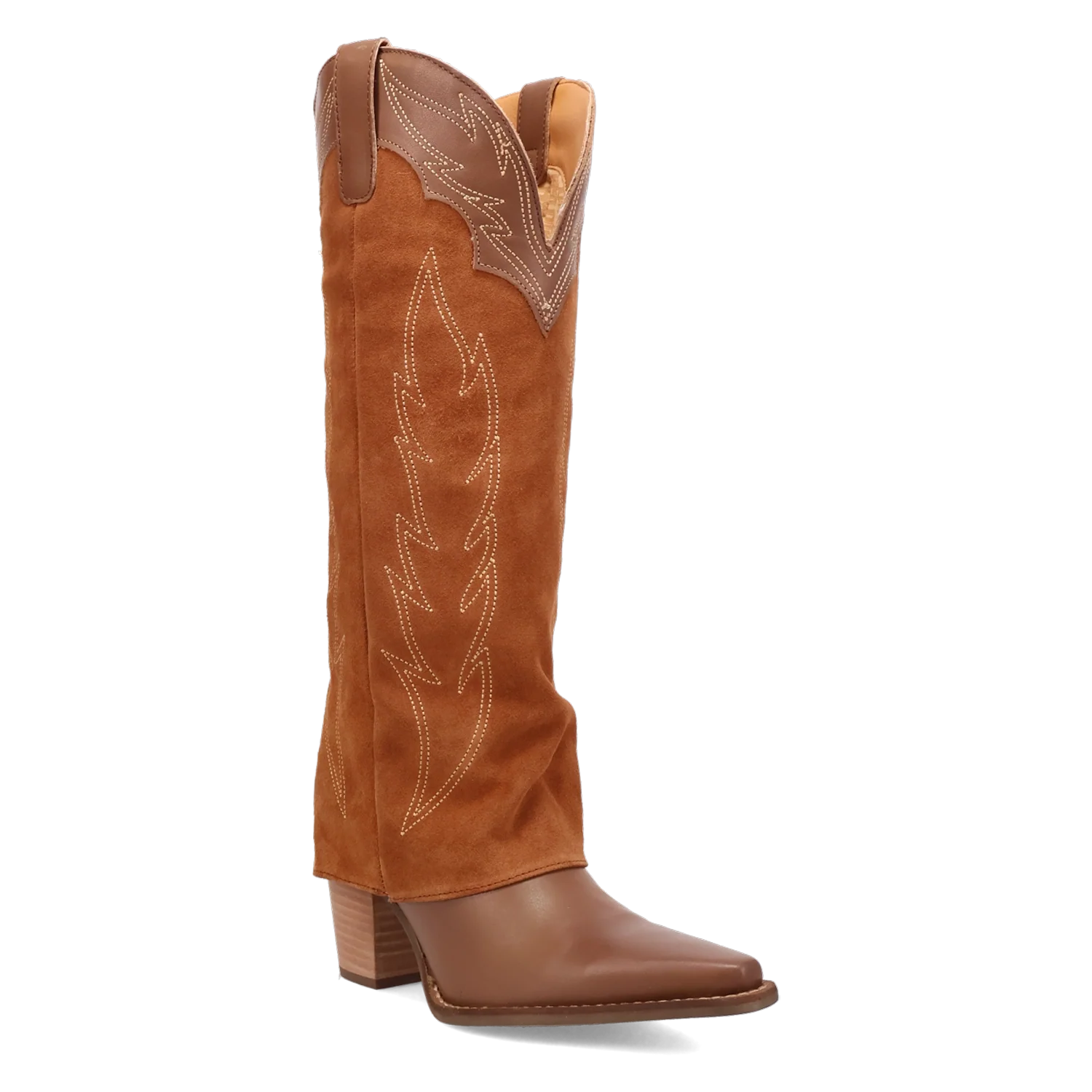 Dingo Wild Fire - Women's Leather Cowgirl Boots Brown Regular