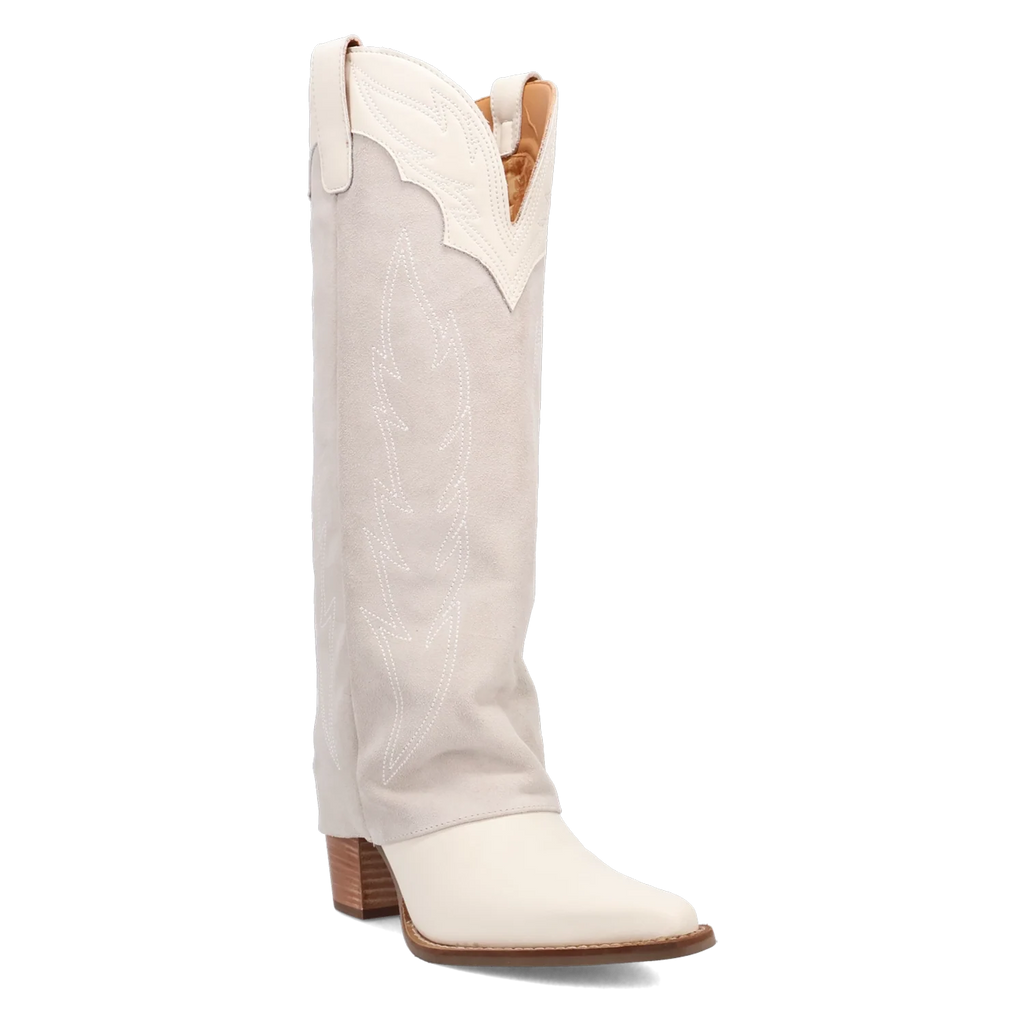 Dingo Wild Fire - Women's Leather Cowgirl Boots White Regular