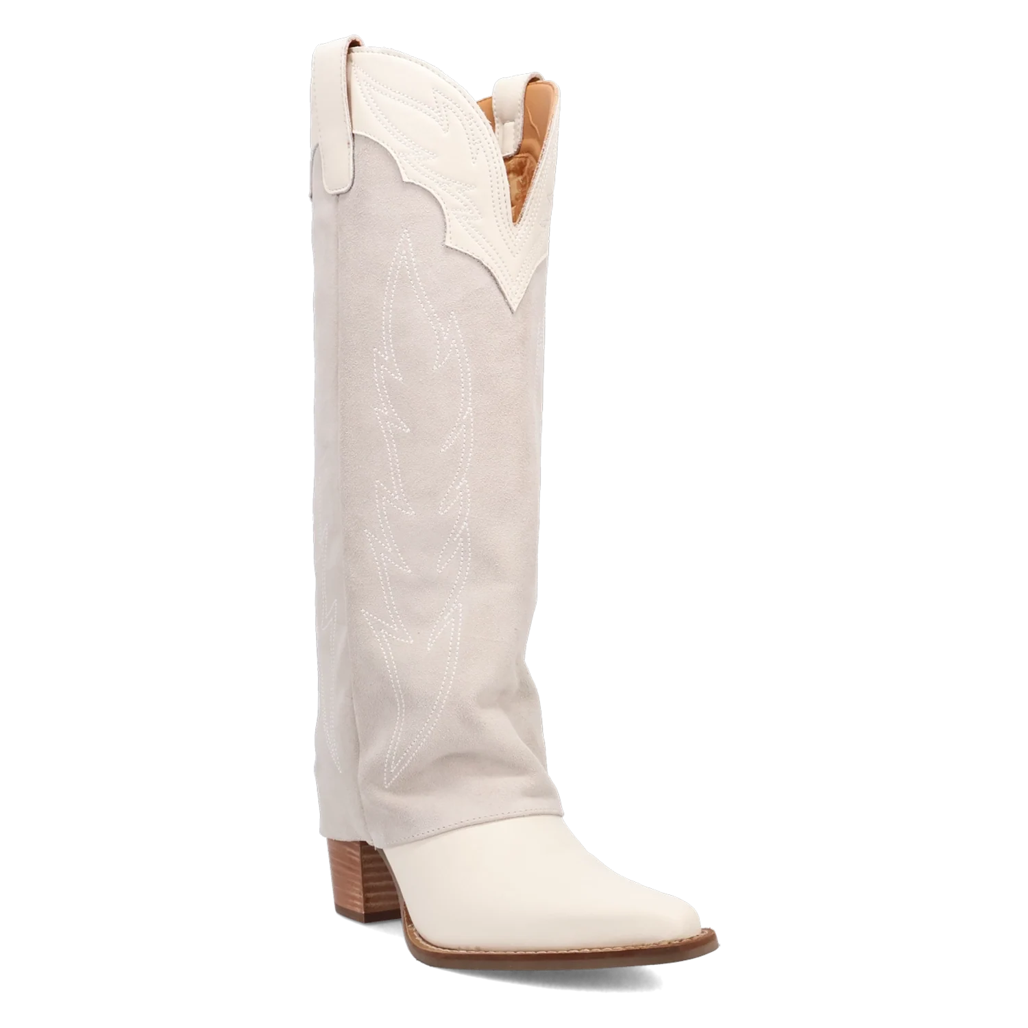 Dingo Wild Fire - Women's Leather Cowgirl Boots White Regular