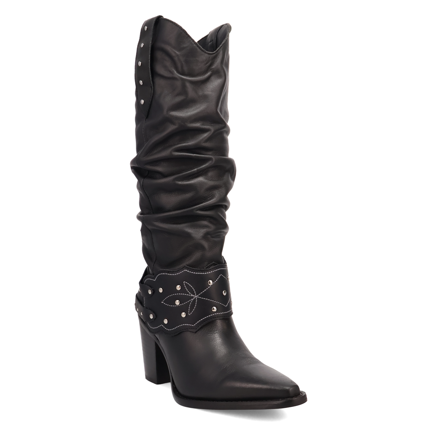 Dingo Grit N' Grace - Women's Leather Cowgirl Boots Black Regular