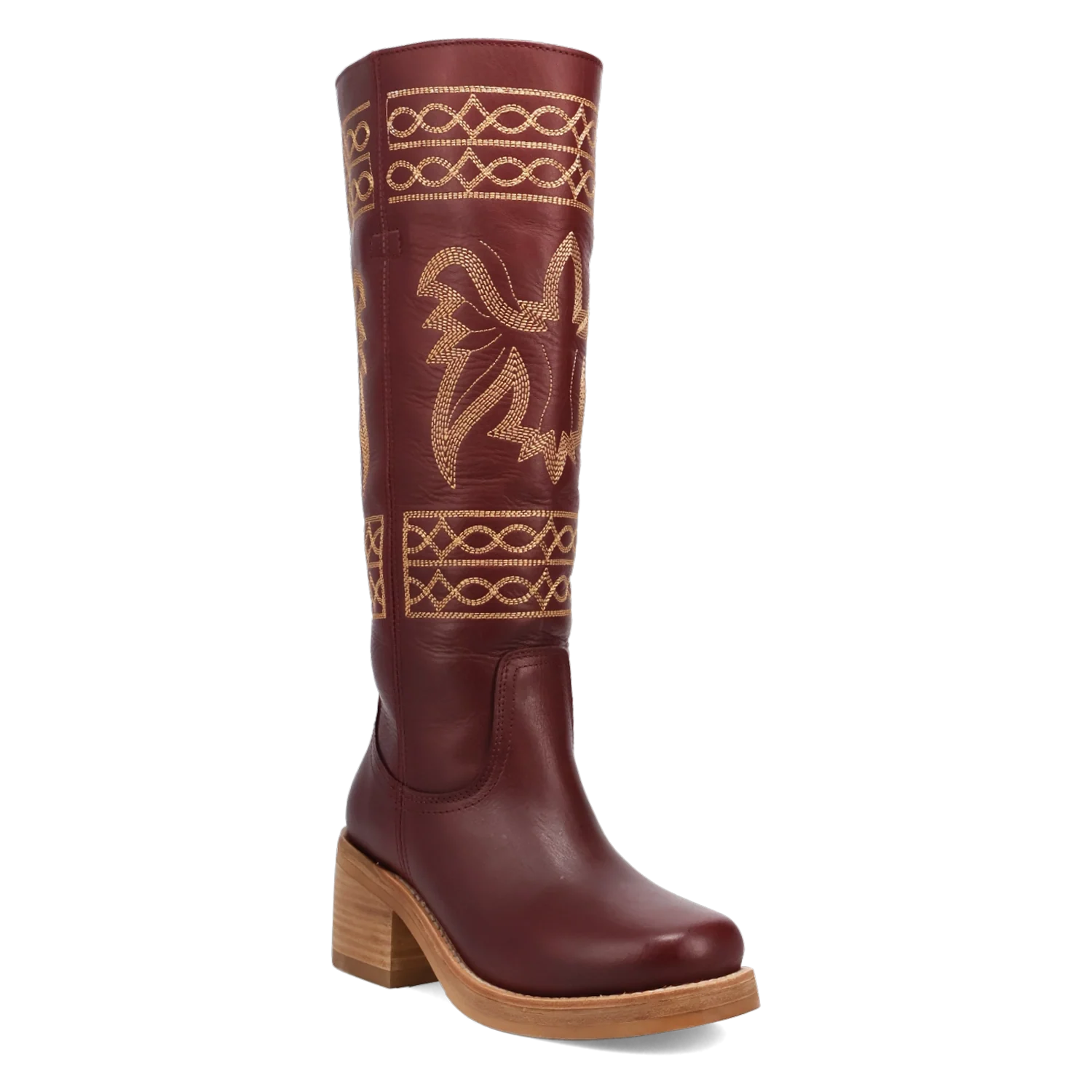 Dingo Avalon - Women's Leather Cowgirl Boots Wine Regular