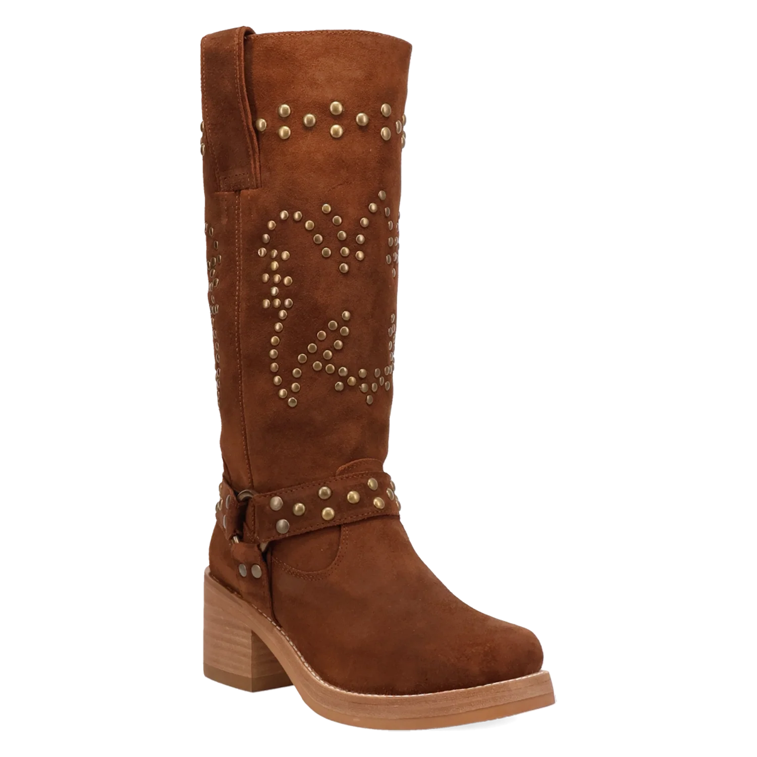 Dingo Troubadour - Women's Suede Leather Cowgirl Boots Brown Regular
