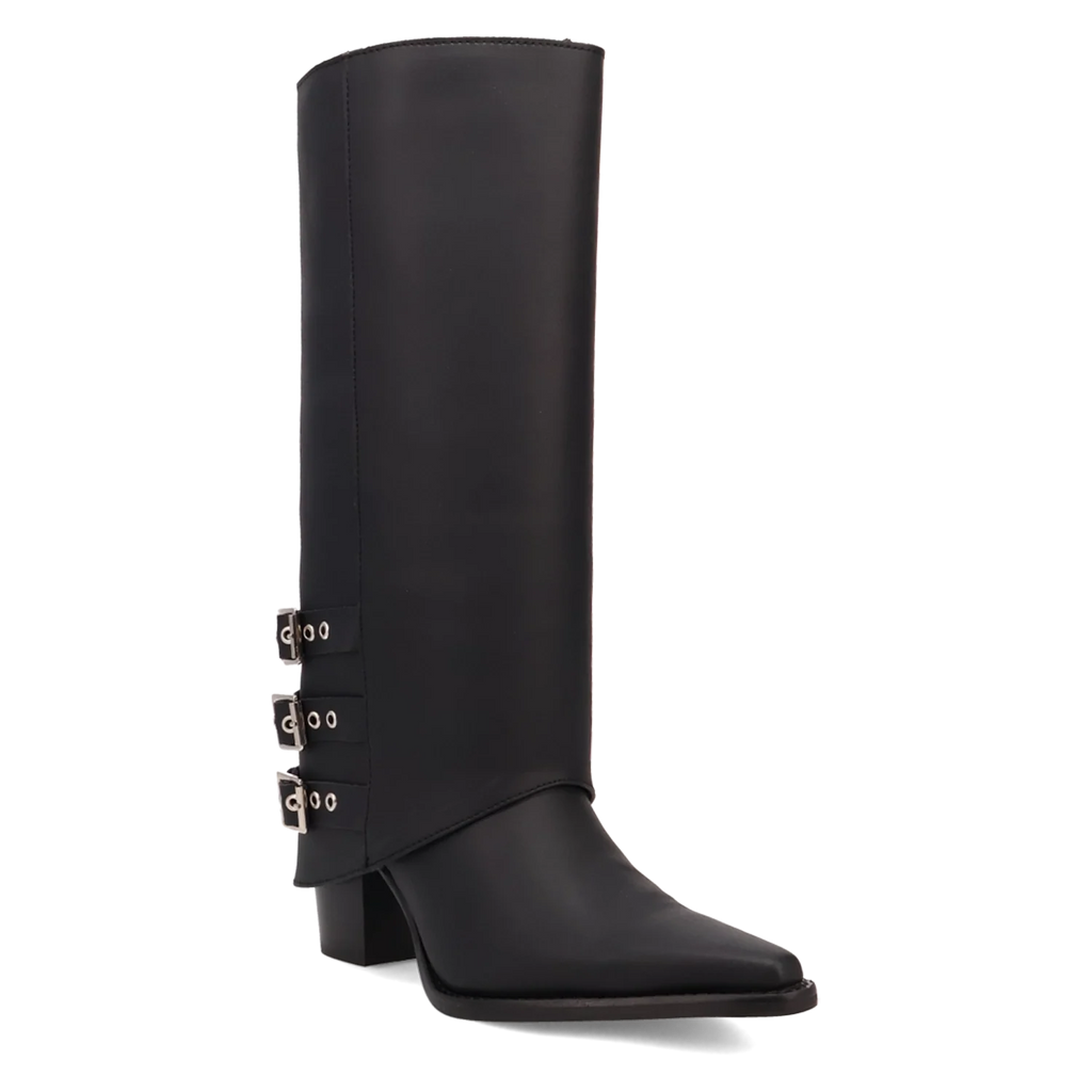 Dingo Urban Cowgirl - Women's Leather Cowgirl Boots Black Regular