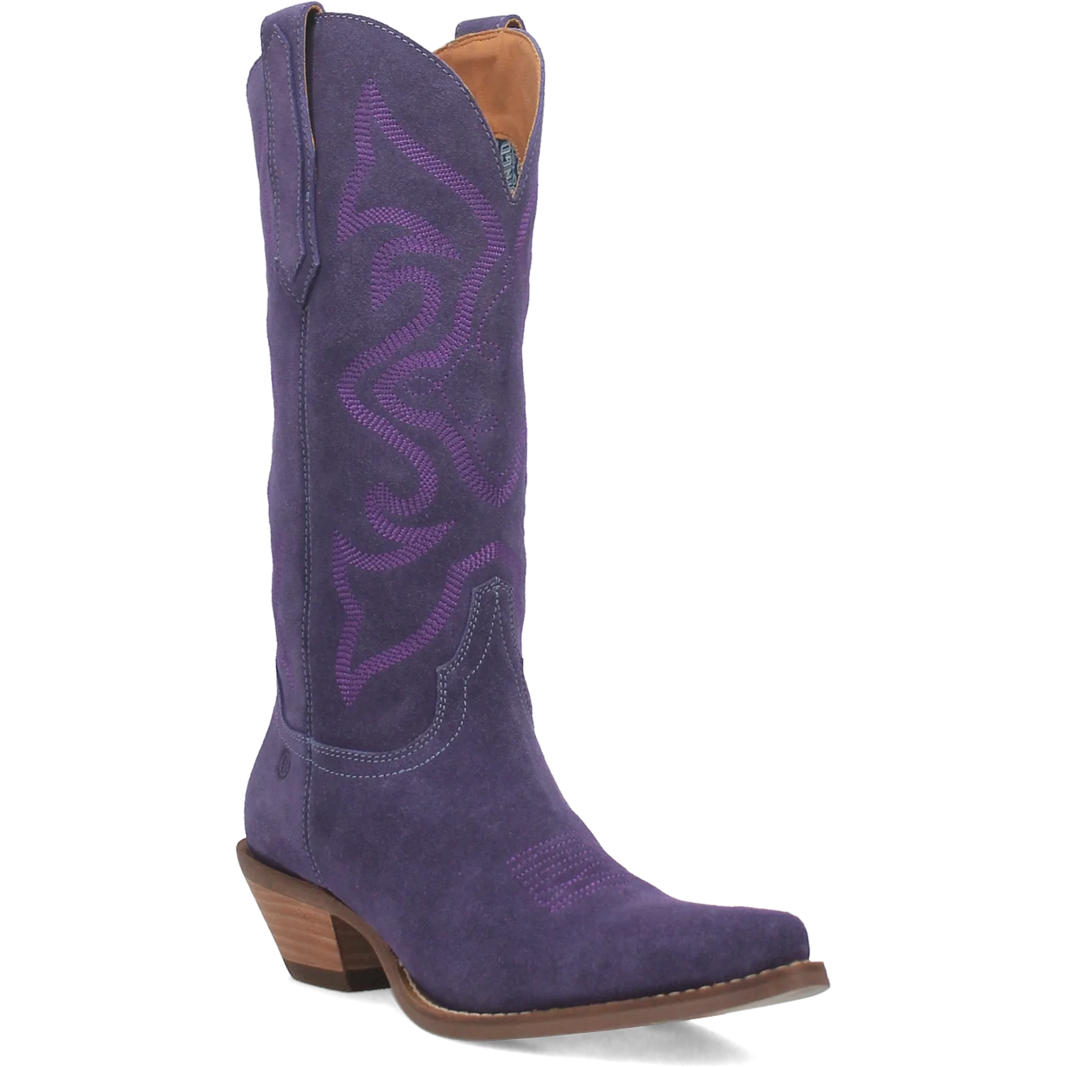 Dingo Out West (Leather Suede) - Women's Cowgirl Boot Plum Regular