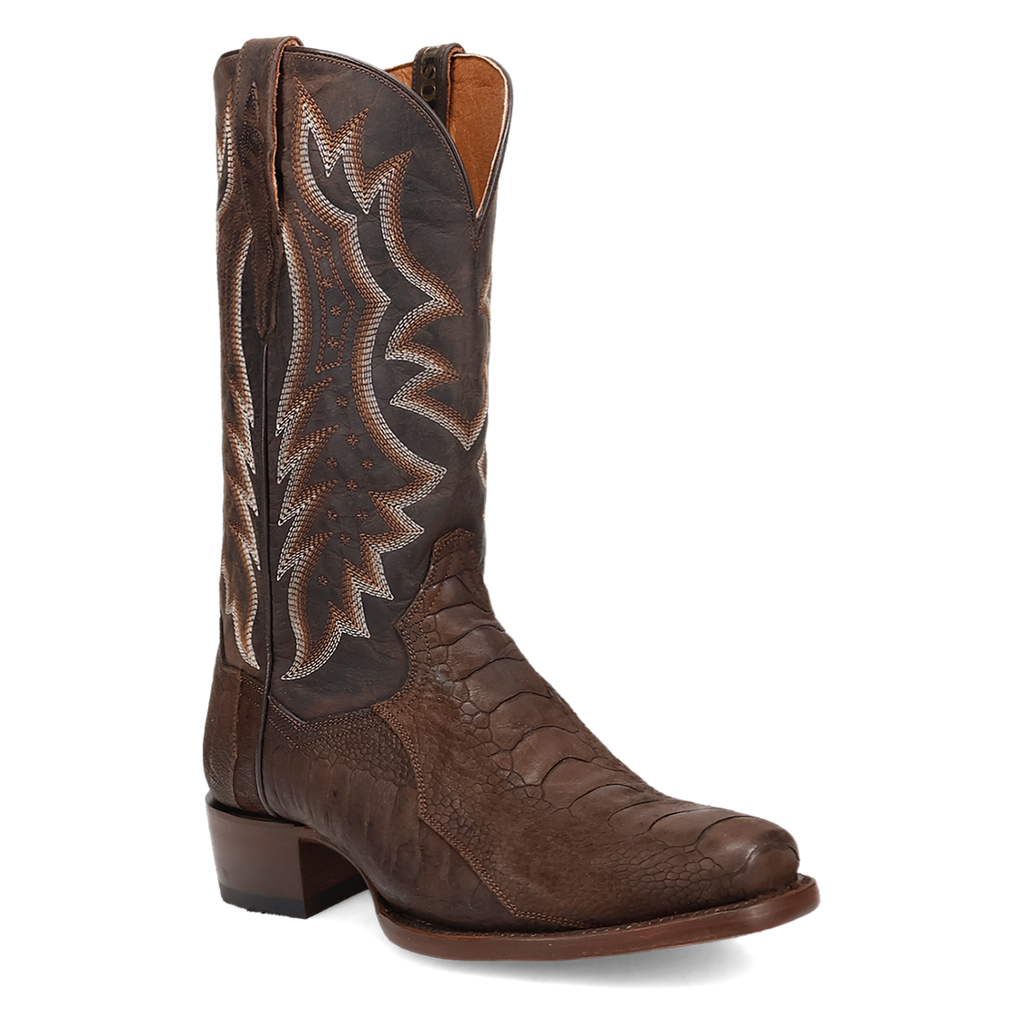 Dan Post Anders- Men's Ostrich Leg Cowboy Boots Brown