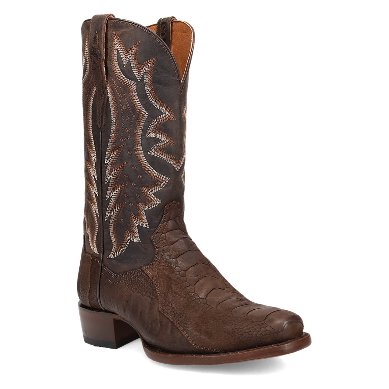 Dan Post Anders- Men's Ostrich Leg Cowboy Boots Brown