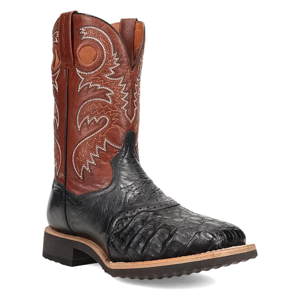 Dan Post Egan - Men's Caiman Skin Cowboy Boots Brown