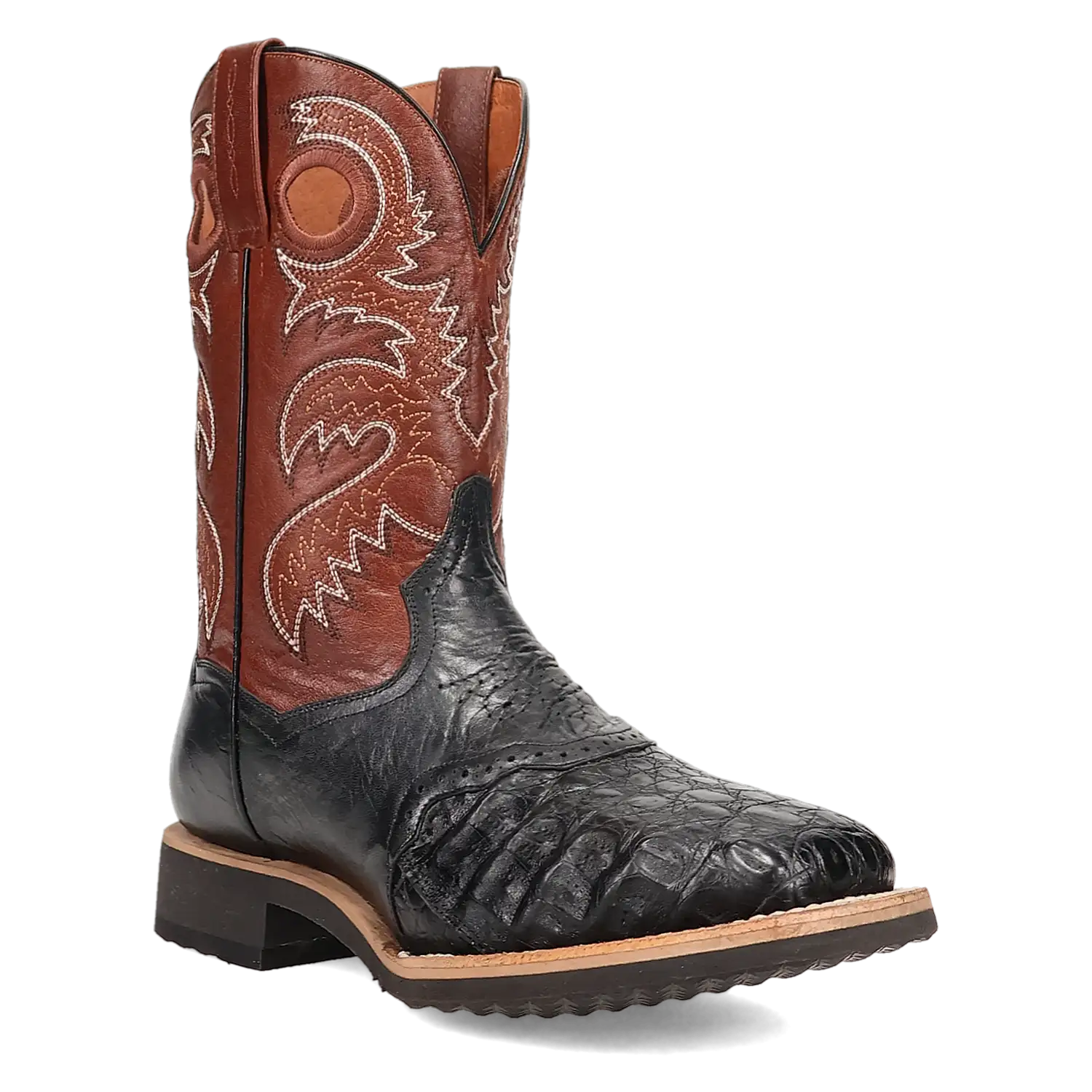 Dan Post Egan - Men's Caiman Skin Cowboy Boots Brown