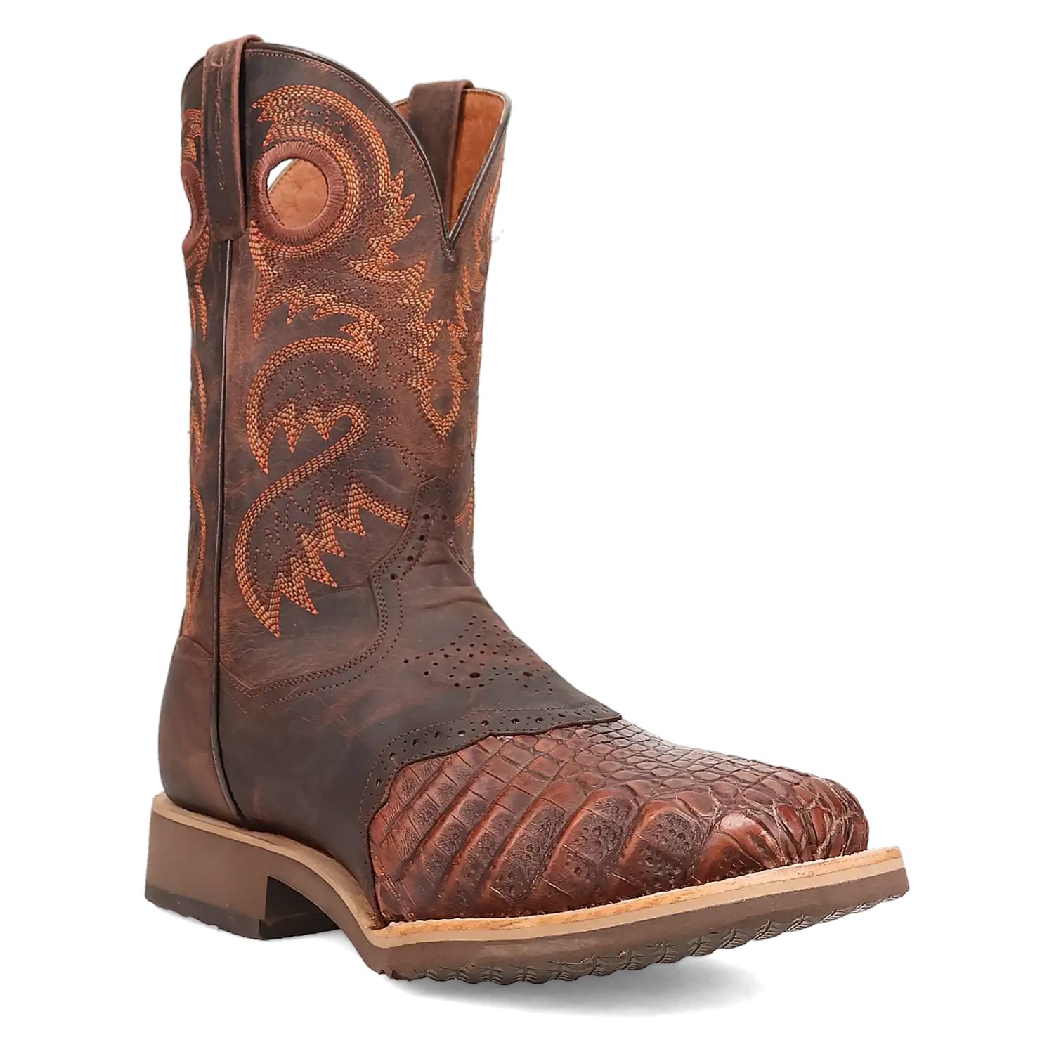 Dan Post Egan - Men's Caiman Skin Cowboy Boots Cognac