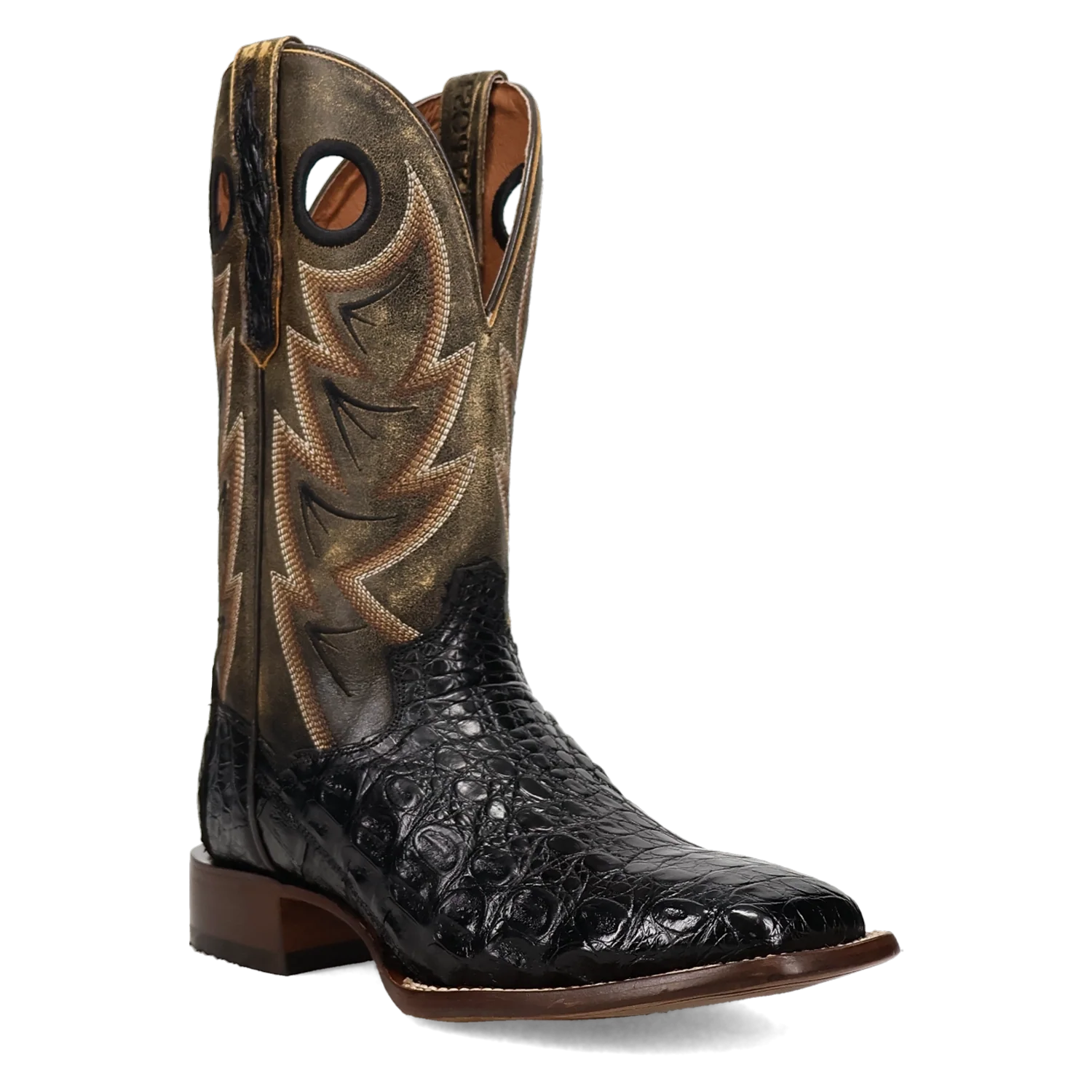 Dan Post Marsh - Men's Caiman Cowboy Boots Black