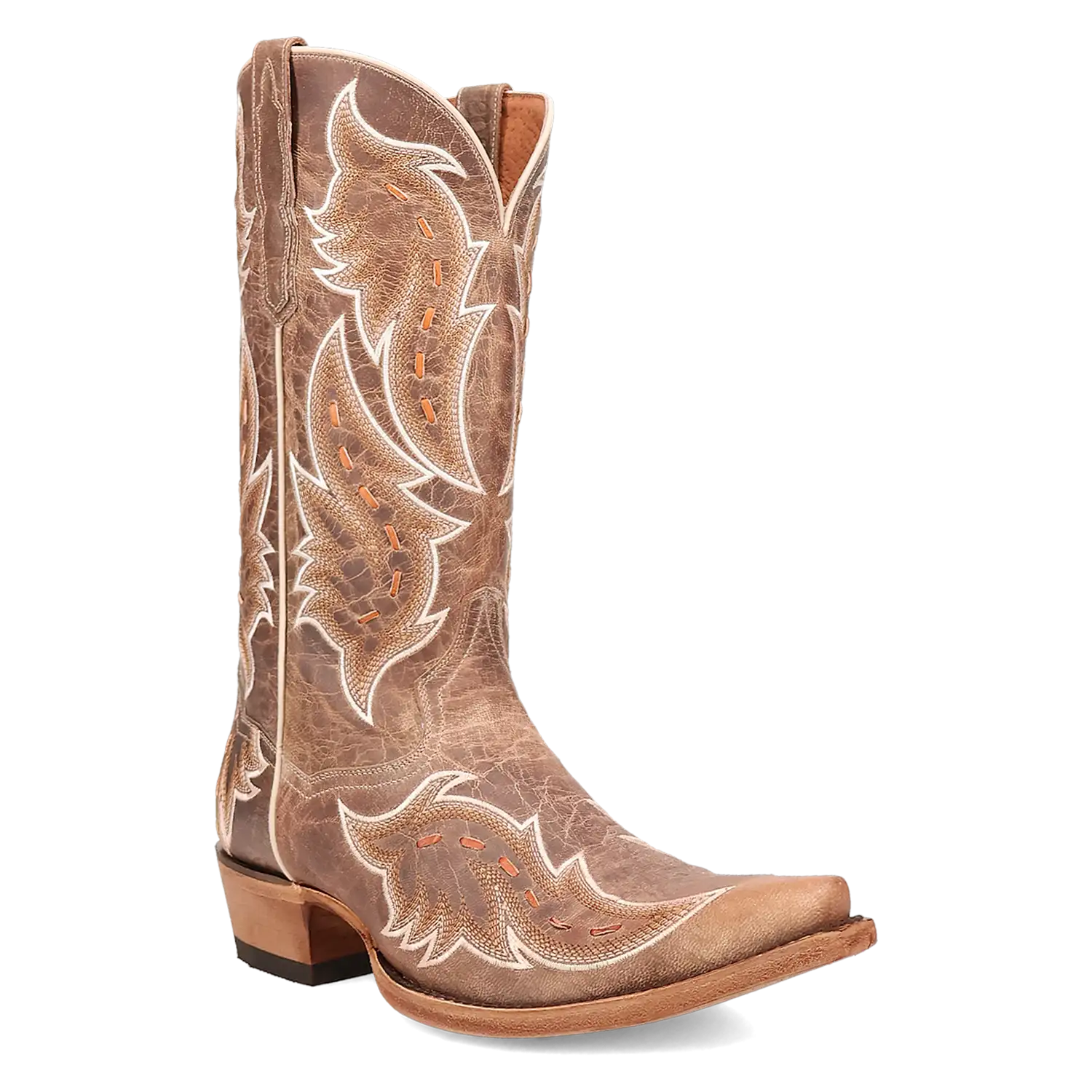 Dan Post Racer - Men's Leather Cowboy Boots Tan
