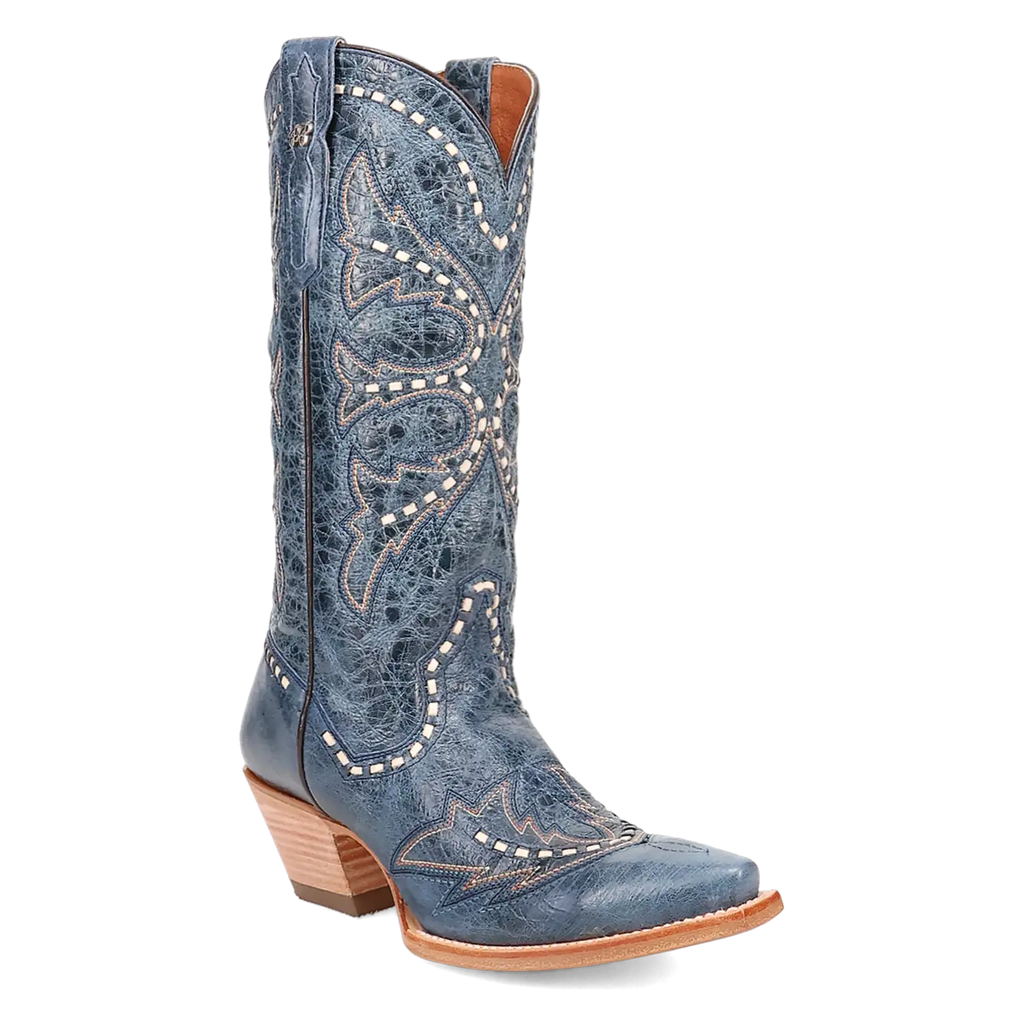 Dan Post Mesa - Women's Leather Cowgirl Boots Blue Regular
