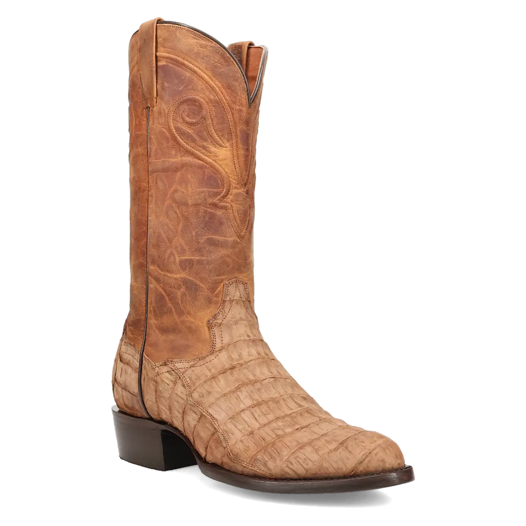Dan Post Makara - Men's Caiman Skin Cowboy Boots Brown
