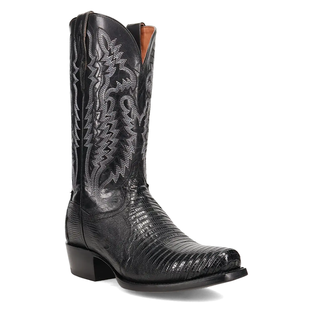 Dan Post Ringold - Men's Lizard Skin Cowboy Boots Black