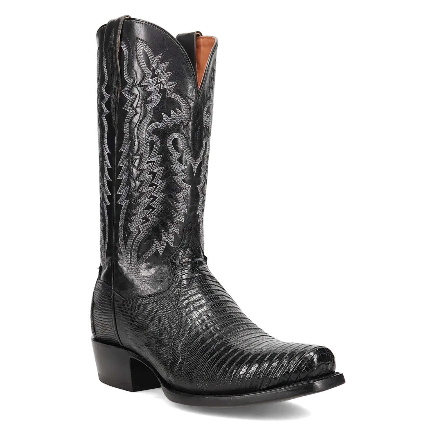 Dan Post Ringold - Men's Lizard Skin Cowboy Boots Black