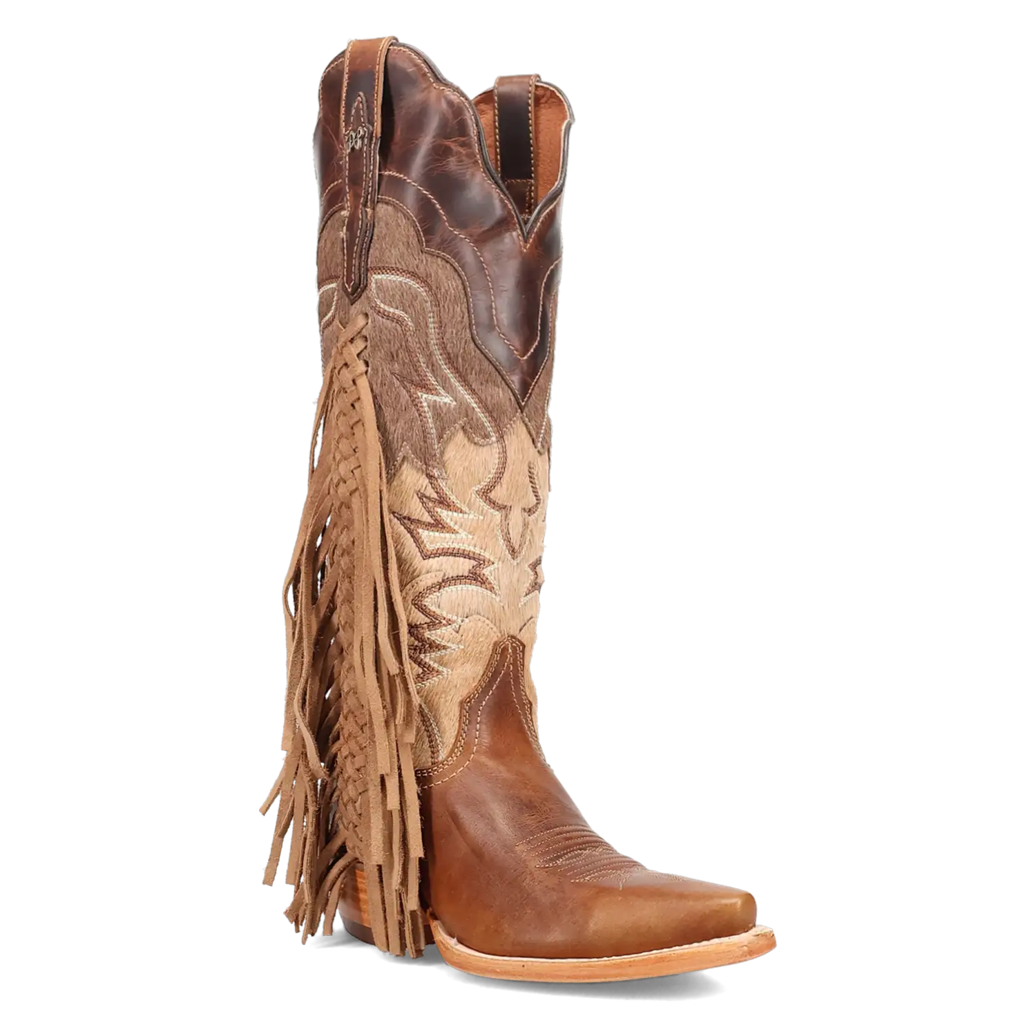 Dan Post Dayla - Women's Leather Hair-On Cowgirl Boots Tan Regular