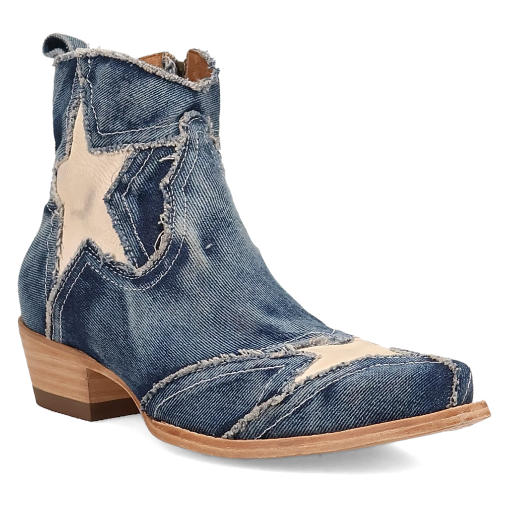 Dan Post Stardust - Women's Denim Cowgirl Booties Denim Regular