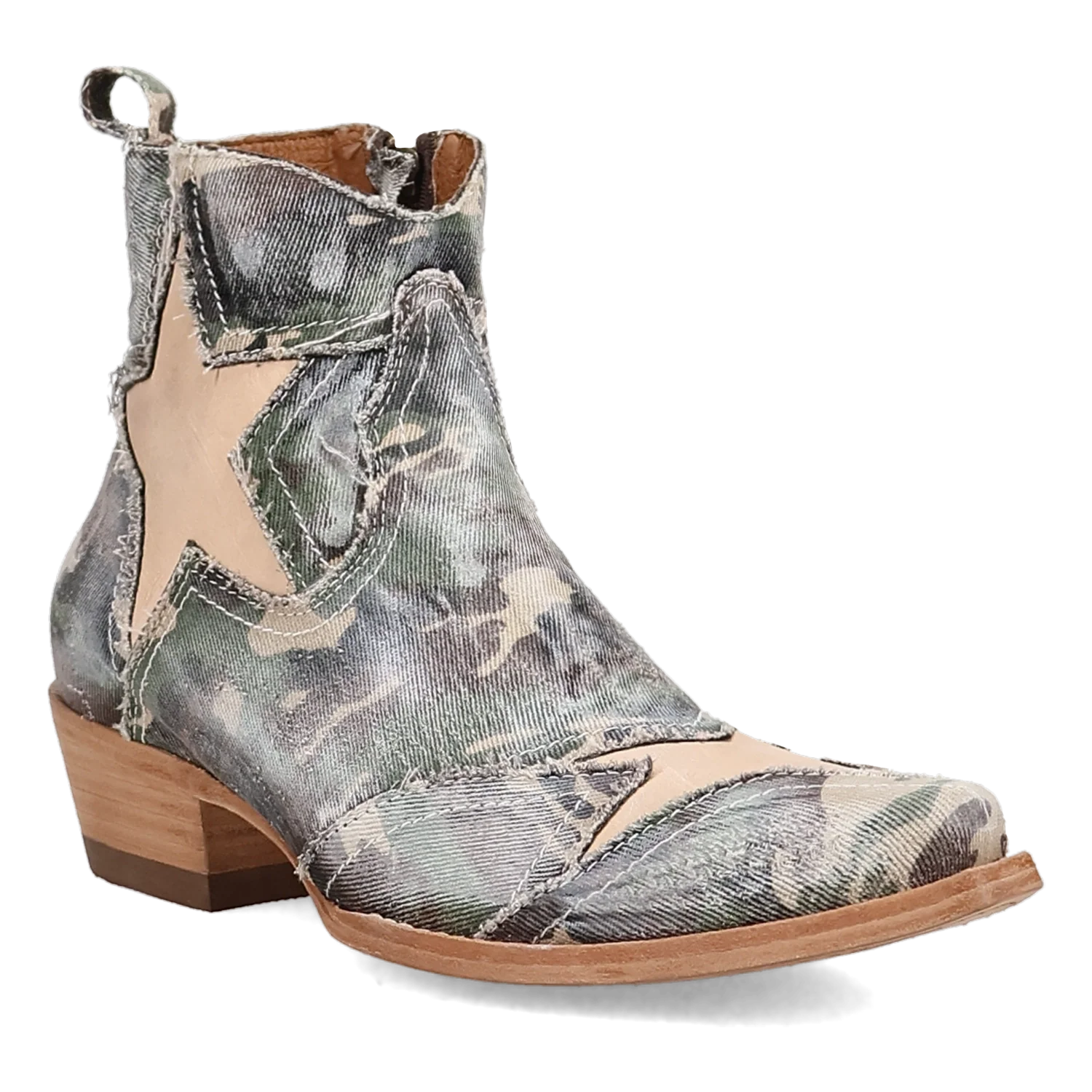 Dan Post Stardust - Women's Denim Cowgirl Booties Camo Regular