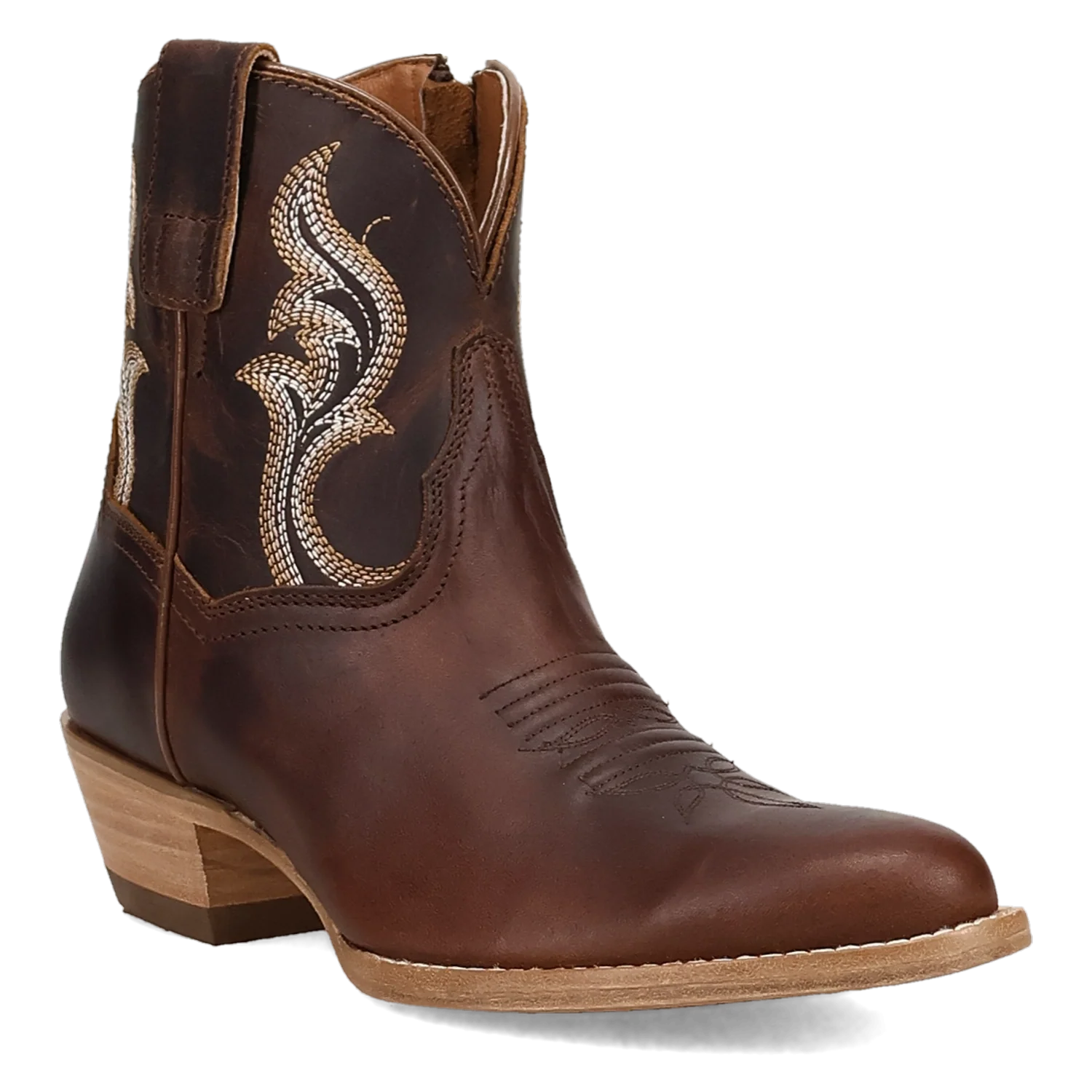 Dan Post Rustic Charm - Women's Leather Cowboy Booties Tan Regular