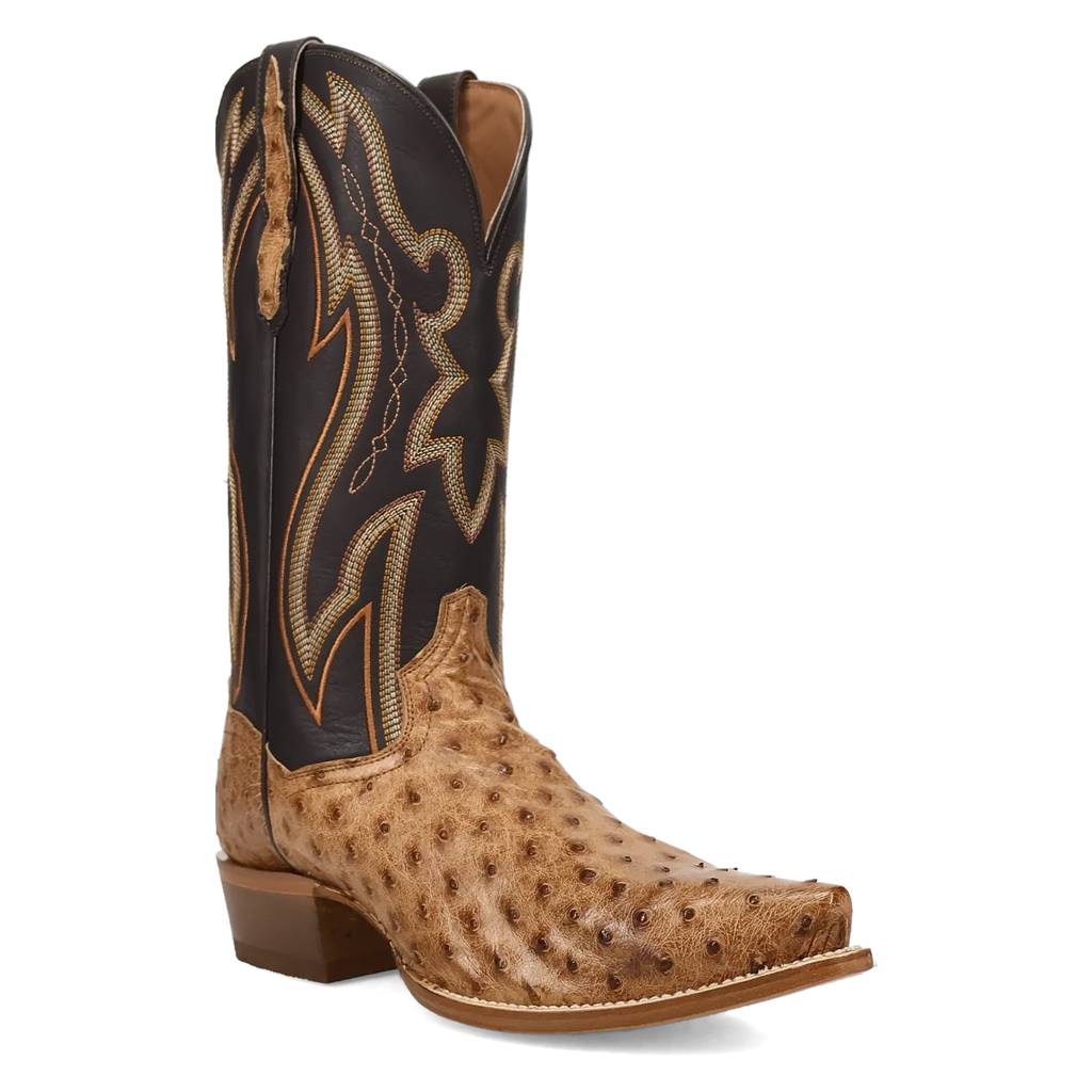 Dan Post Grit - Men's Ostrich Leather Cowboy Boots Tan