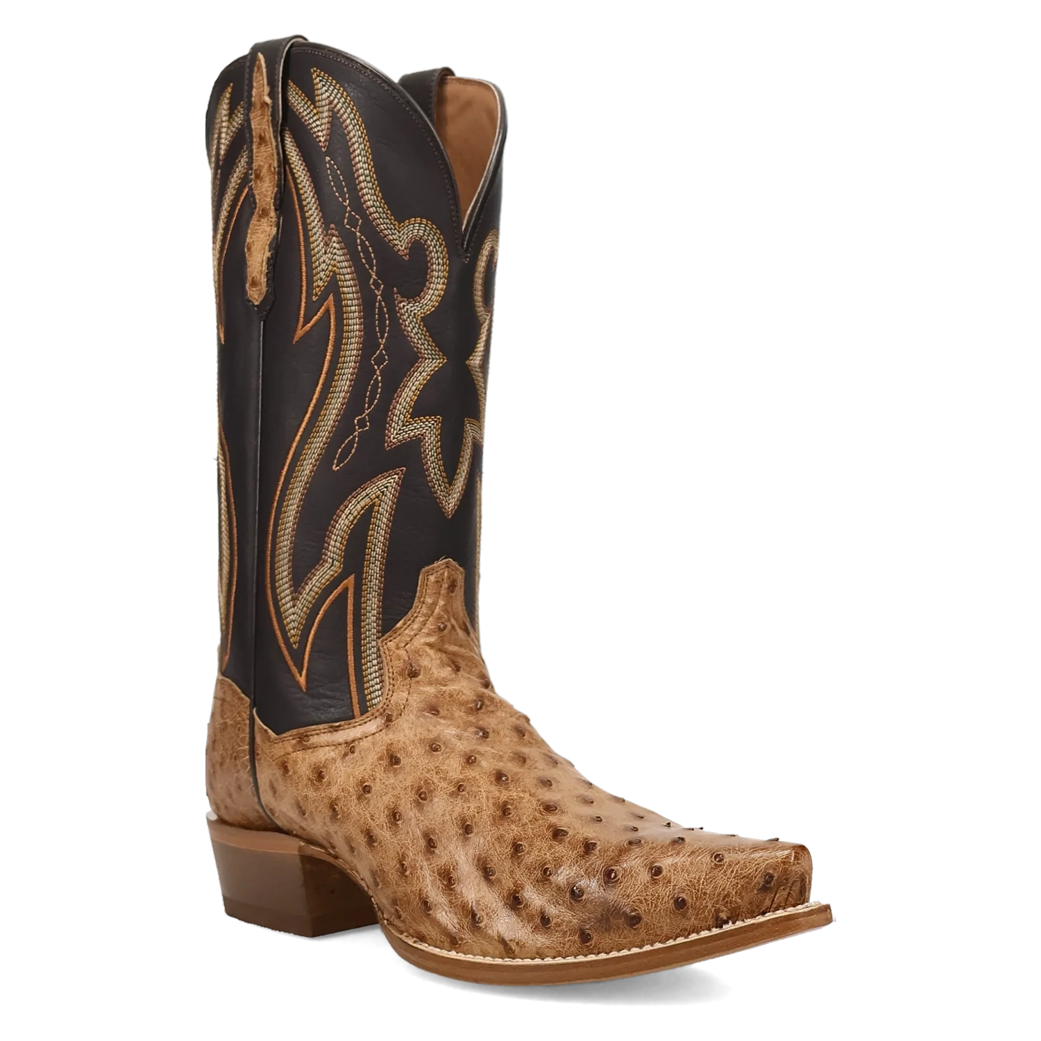 Dan Post Grit - Men's Ostrich Leather Cowboy Boots Tan