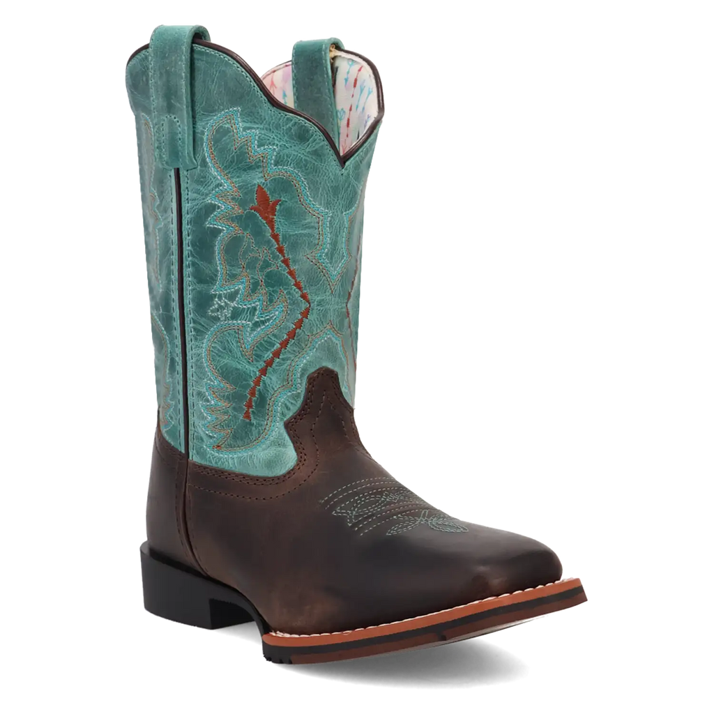 Dan Post Salina - Little Kid's / Big Kid's Leather Cowgirl Boots Turquoise Regular