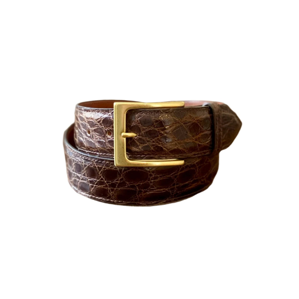 Full Skin Belt, Dark Brown Glazed