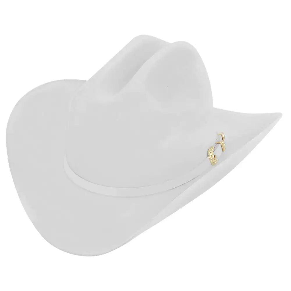 Larry Mahan's Dorado (4") - (5X) Fur Felt Cowboy Hat White