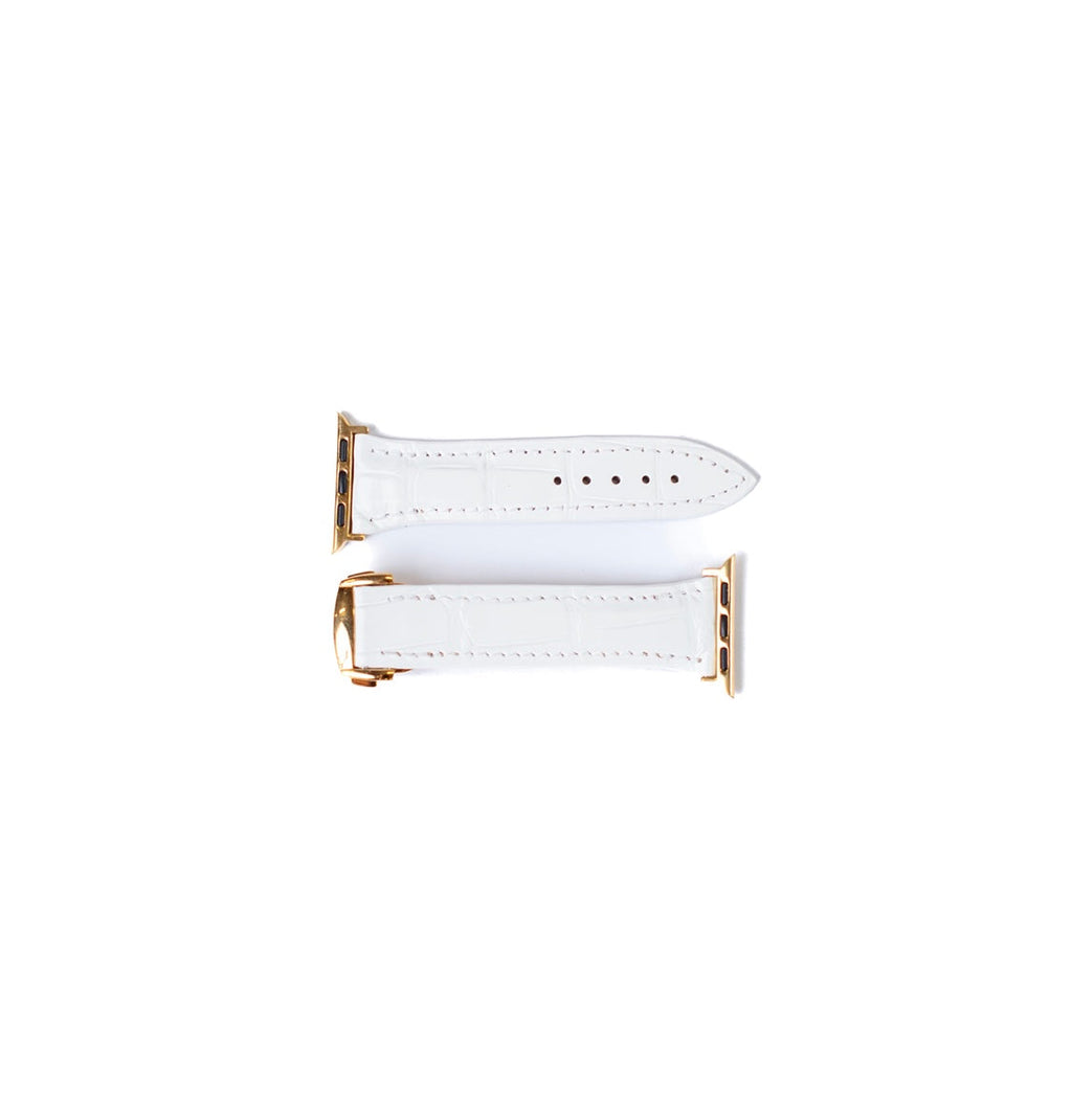 Apple Watch Band, White Matte Alligator