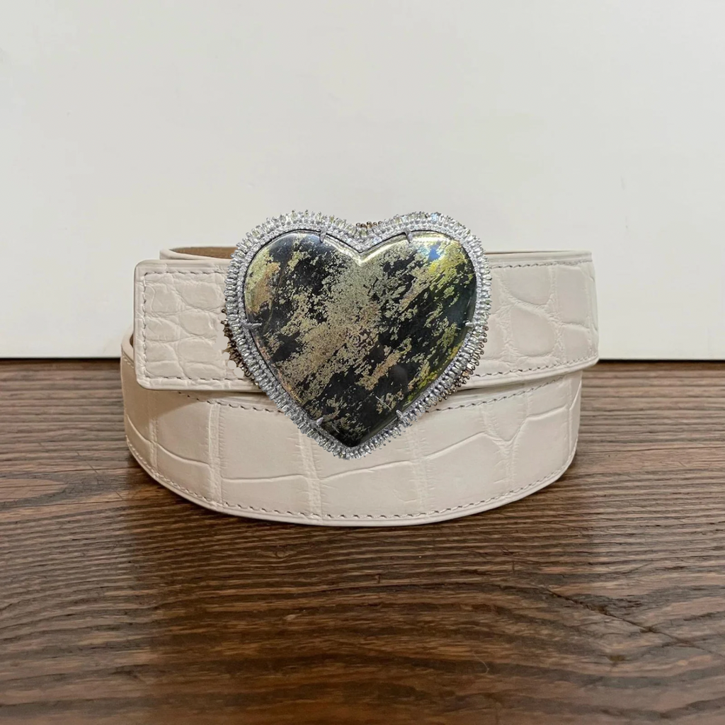 S. Carter Designs Belt Buckle, Black Apache Heart