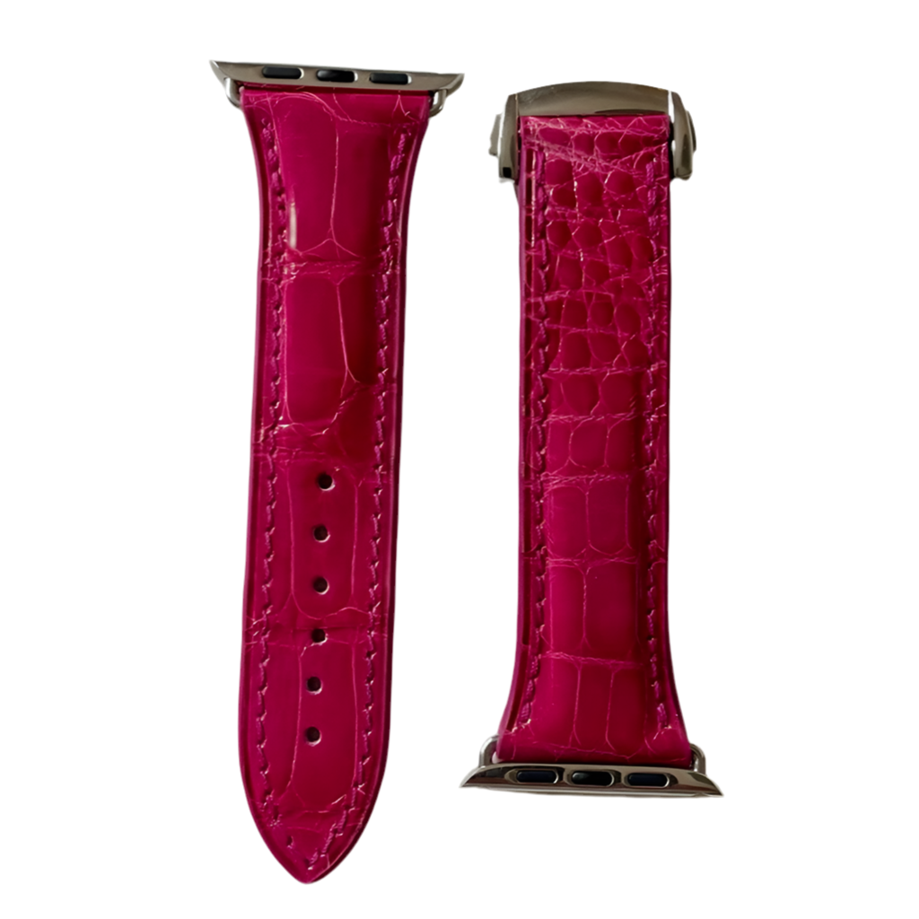 Apple Watch Band, Pink Glazed Alligator