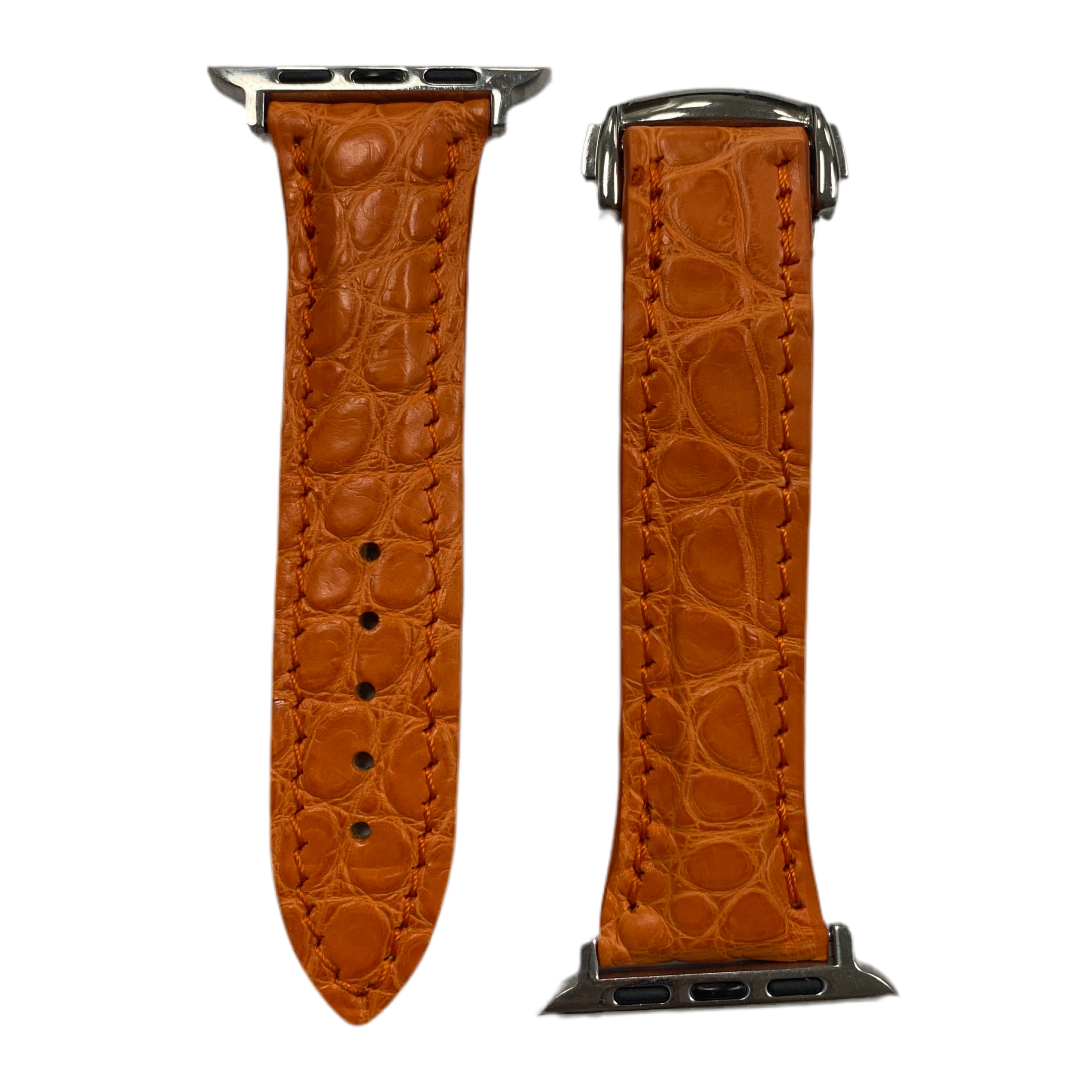 Apple Watch Band, Tangerine Matte Alligator