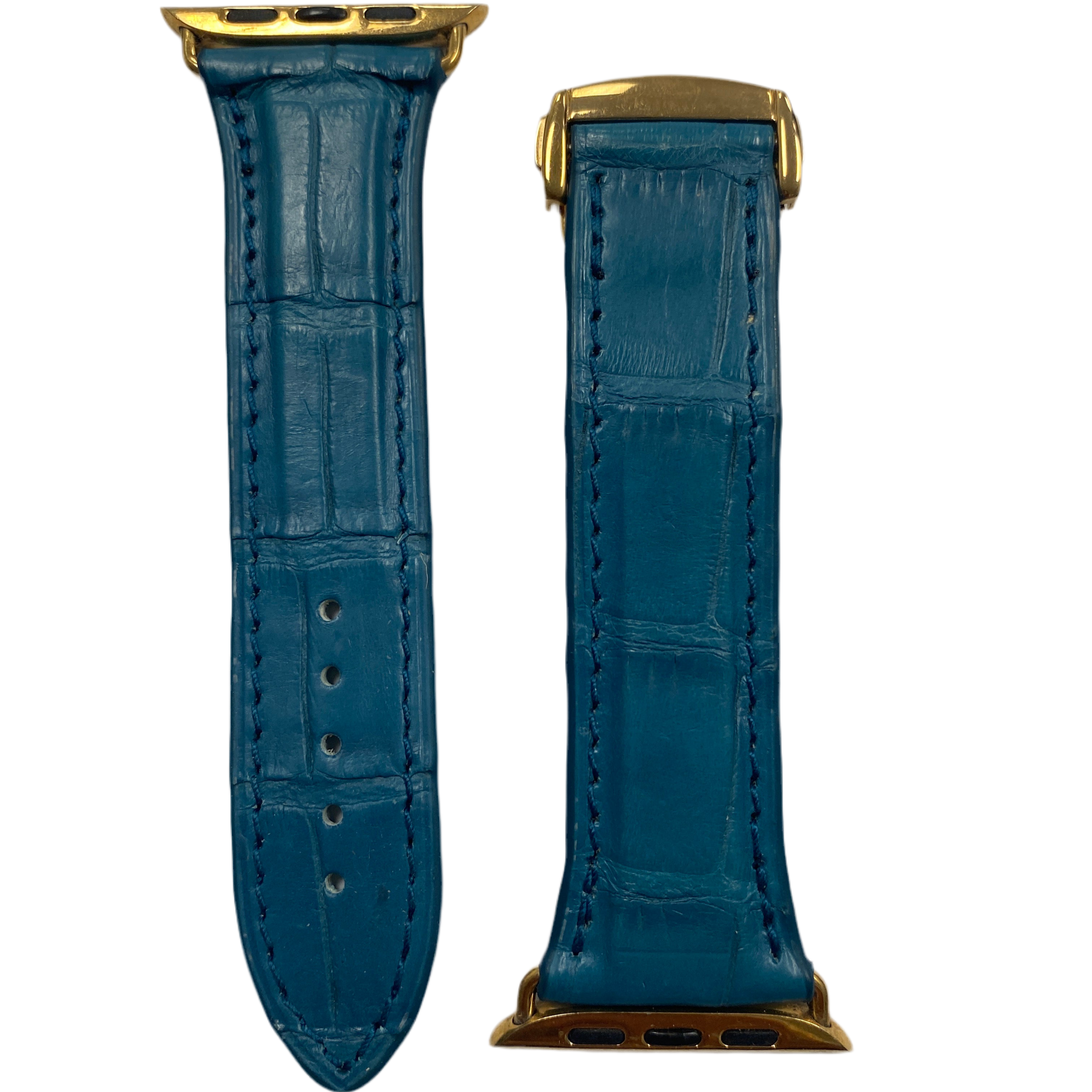 Apple Watch Band, Ocean Blue Matte Alligator