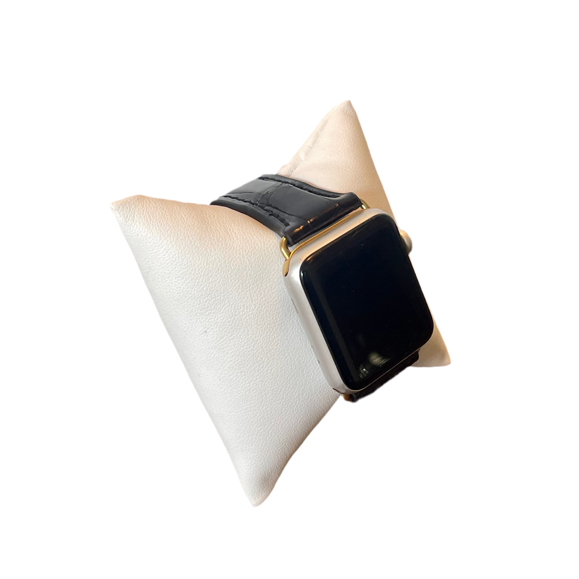 Apple Watch Band, Black Glazed Alligator