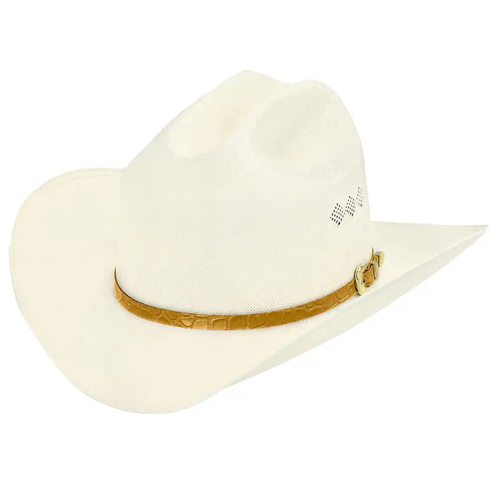 Larry Mahan's El Primero (3 1/2") - (15X) Straw Cowboy Hat Natural Brown
