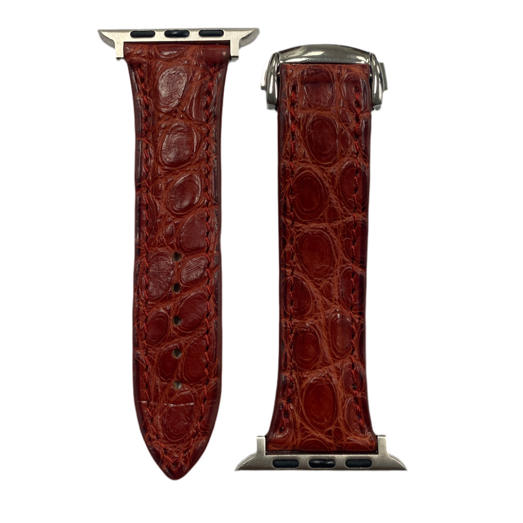 Apple Watch Band, Rouge Rubis Matte Alligator