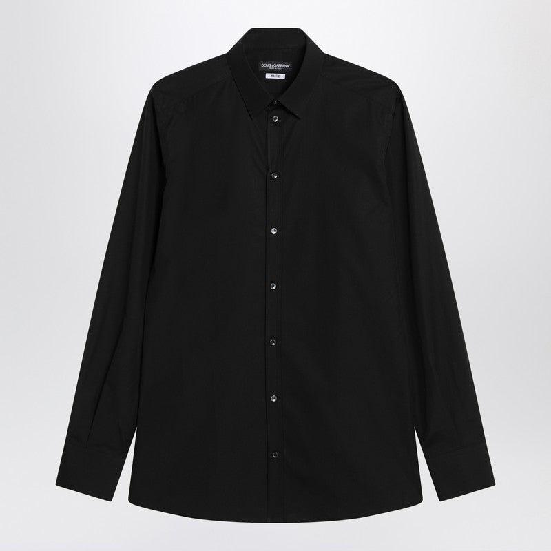 Dolce&Gabbana Black Cotton Shirt Men